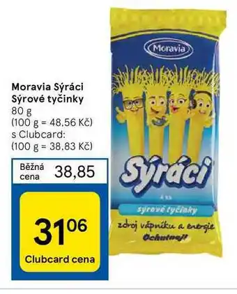 Tesco Moravia Sýráci Sýrové tyčinky nabídka
