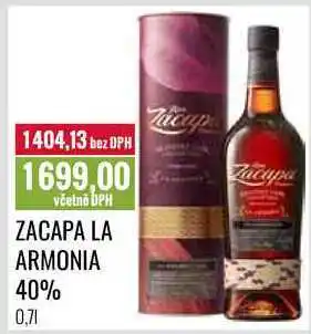 Ratio ZACAPA LA ARMONIA 40% 0,7l nabídka