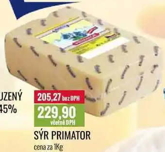 Ratio SÝR PRIMATOR cena za 1kg nabídka