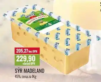 Ratio SÝR MADELAND 45%, cena za 1kg nabídka