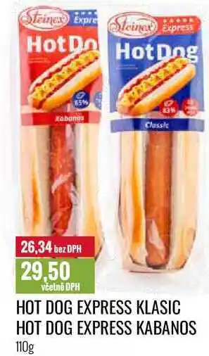 Ratio HOT DOG EXPRESS KLASIC HOT DOG EXPRESS KABANOS 110g nabídka