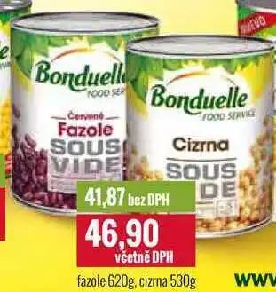 Ratio Bonduelle fazole 620g, cizrna 530g nabídka