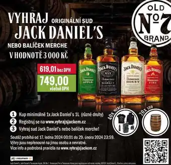 Ratio JACK DANIEL'S 0,7l nabídka