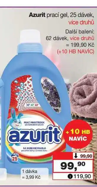 Barvy a laky drogerie Azurit prací gel, 25 dávek nabídka
