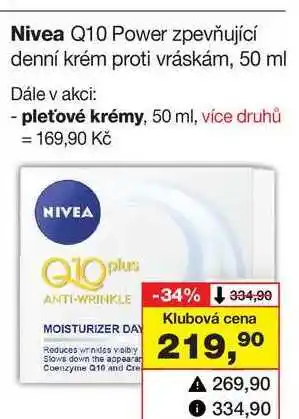 Barvy a laky drogerie Nivea Q10 Power zpevňující denní krém proti vráskám, 50 ml nabídka