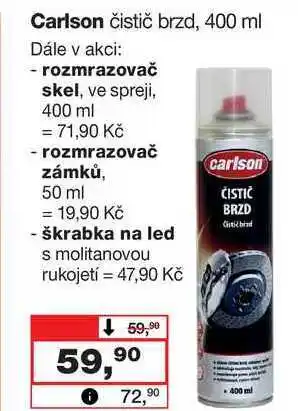 Barvy a laky drogerie Carlson čistič brzd, 400 ml nabídka
