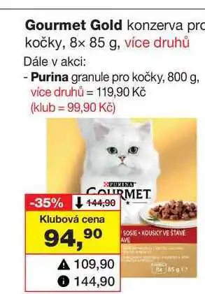 Barvy a laky drogerie Gourmet Gold konzerva pro kočky, 8x 85 g nabídka