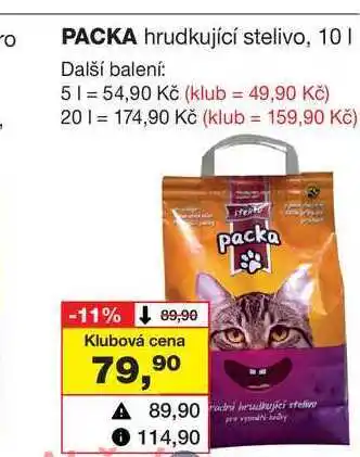 Barvy a laky drogerie PACKA hrudkující stelivo, 10l nabídka
