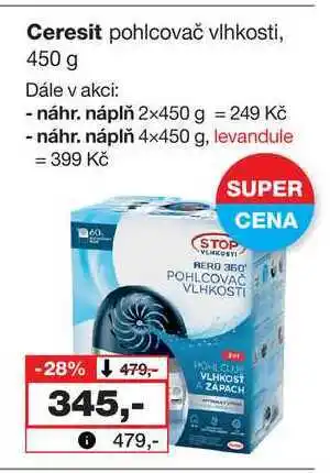 Barvy a laky drogerie Ceresit pohlcovač vlhkosti, 450 g nabídka