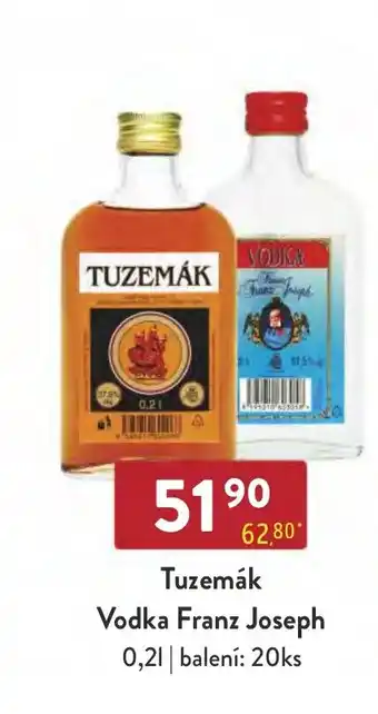 Qanto Tuzemák Vodka Franz Joseph nabídka