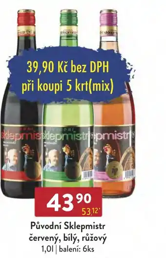 Qanto Původní Sklepmistr červený, bílý, růžový nabídka