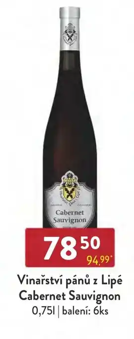 Qanto Vinařství pánů z Lipé Cabernet Sauvignon nabídka