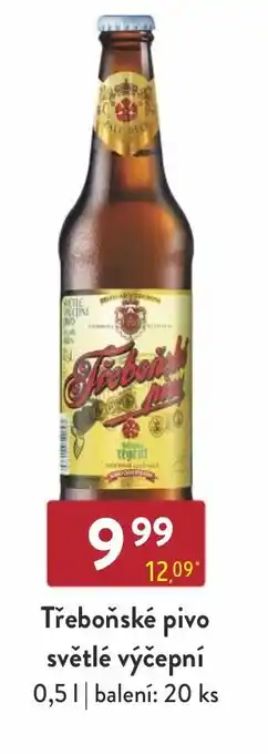 Qanto Třeboňské pivo světlé výčepní nabídka