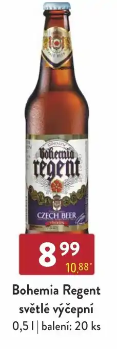 Qanto Bohemia Regent světlé výčepní nabídka