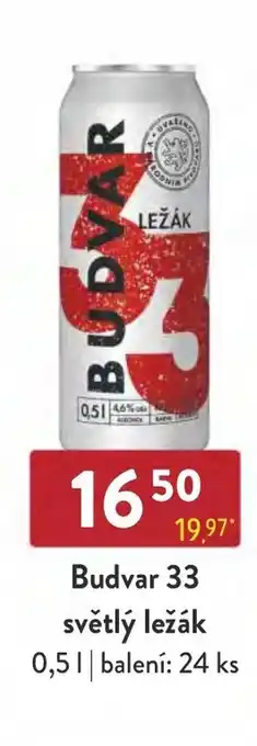 Qanto Budvar 33 světlý ležák nabídka