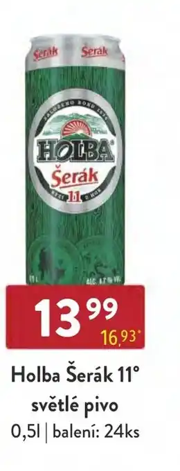 Qanto Holba Šerák 11° světlé pivo nabídka