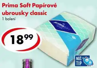 CBA Prima Soft Papírové ubrousky classic nabídka