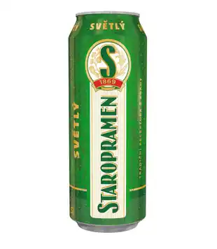 CBA Staropramen Světlý, výčepní pivo (plechovka) 0.5l nabídka