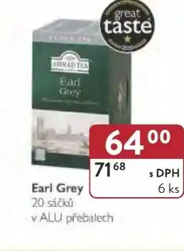 Qanto AHMAD TEA Earl Grey nabídka