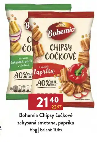Qanto Bohemia Chipsy čočkové zakysaná smetana, paprika 65g nabídka