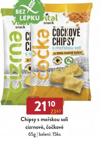 Qanto Chipsy s mořskou solí cizrnové, čočkové 65g nabídka