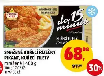 Penny Market SMAŽENÉ KUŘECÍ ŘÍZEČKY PIKANT, KUŘECÍ FILETY, 400 g nabídka