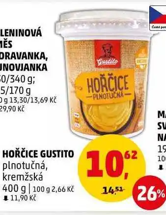 Penny Market HOŘČICE GUSTITO plnotučná, kremžská, 400 g nabídka