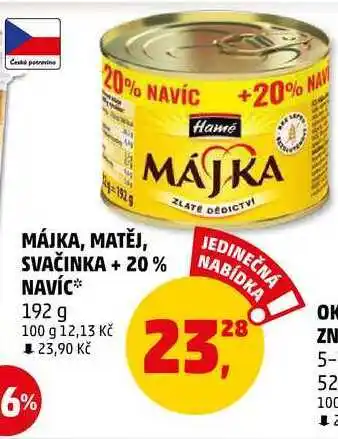 Penny Market MÁJKA, MATĚJ, SVAČINKA + 20% NAVÍC, 192 g nabídka