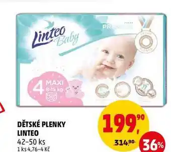 Penny Market DĚTSKÉ PLENKY LINTEO, 42-50 ks nabídka