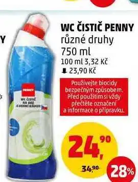 Penny Market WC ČISTIČ PENNY různé druhy, 750 ml nabídka