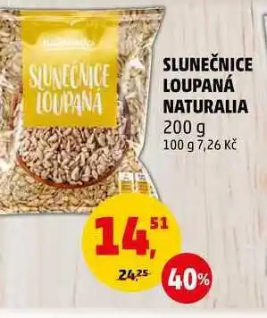 Penny Market SLUNEČNICE LOUPANÁ NATURALIA, 200 g nabídka