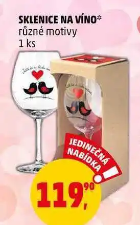 Penny Market SKLENICE NA VÍNO různé motivy, 1 ks nabídka