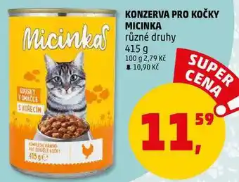 Penny Market KONZERVA PRO KOČKY MICINKA různé druhy, 415 g nabídka