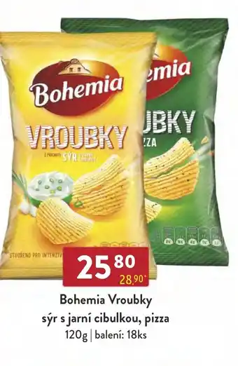 Qanto Bohemia Vroubky sýr s jarní cibulkou, pizza 120g nabídka