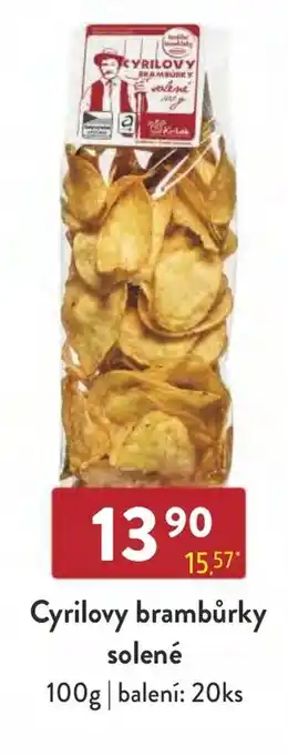 Qanto Cyrilovy brambůrky solené 100g nabídka