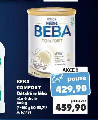 Kaufland Beba comfort dětské mléko nabídka