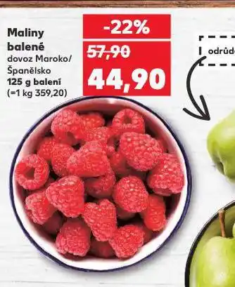Kaufland Maliny balené nabídka