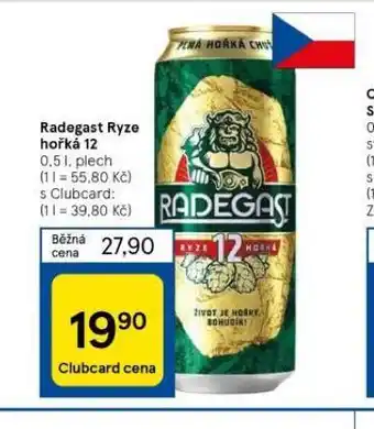 Tesco Pivo radegast ryze hořká 12 nabídka