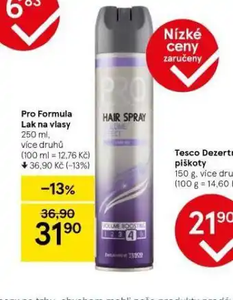 Tesco Pro formula lak na vlasy nabídka