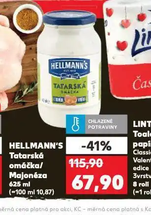 Kaufland Hellmann´s tatarská omáčka, majonéza nabídka