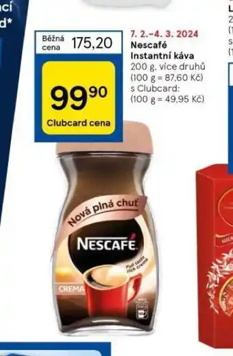 Tesco Nescafé instantní káva nabídka