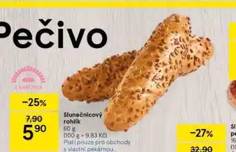 Tesco Slunečnicový rohlík nabídka