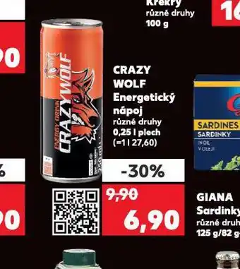 Kaufland Crazy wolf energetický nápoj nabídka
