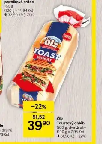 Tesco Ölz toustový chléb nabídka