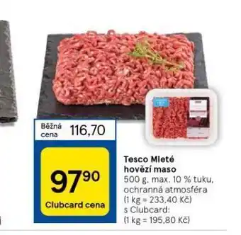 Tesco Mleté hovězí maso nabídka