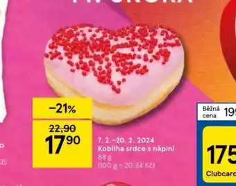 Tesco Kobliha srdce s náplní nabídka