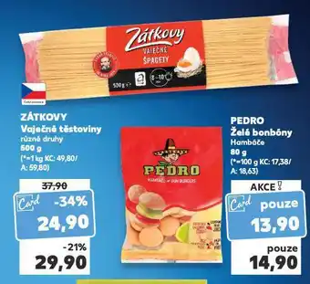 Kaufland Zátkovy vaječné těstoviny nabídka