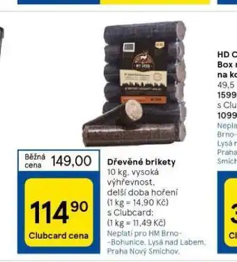 Tesco Dřevěné brikety nabídka