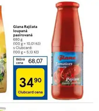 Tesco Giana rajčata loupaná pasírovaná nabídka