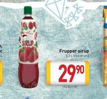 Billa Frupper sirup nabídka